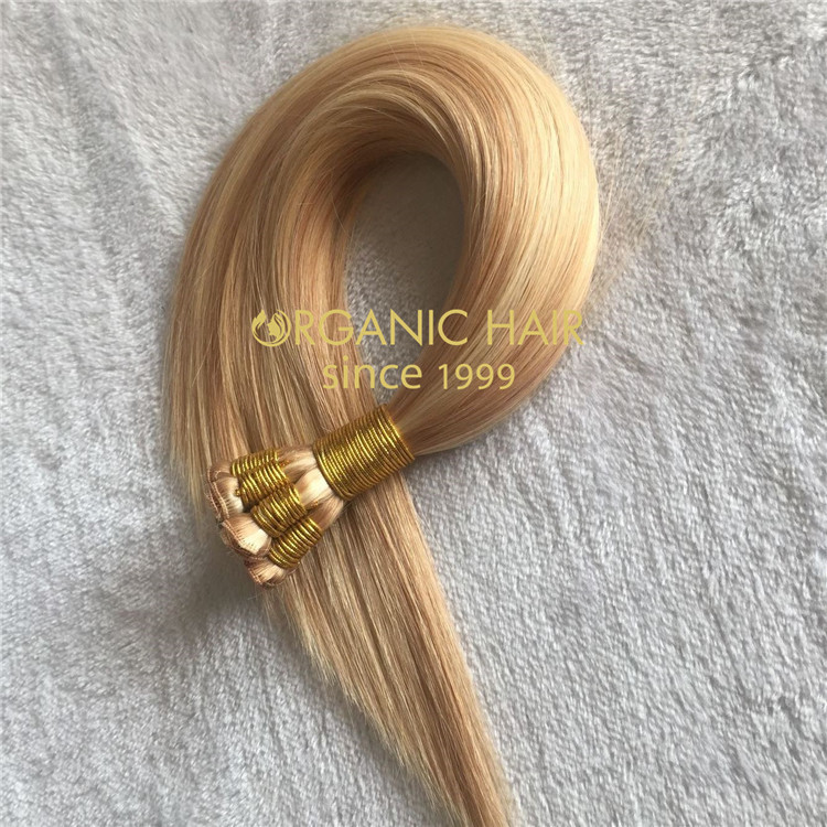 Russian human mix color hand-tied weft wholesale in China A153